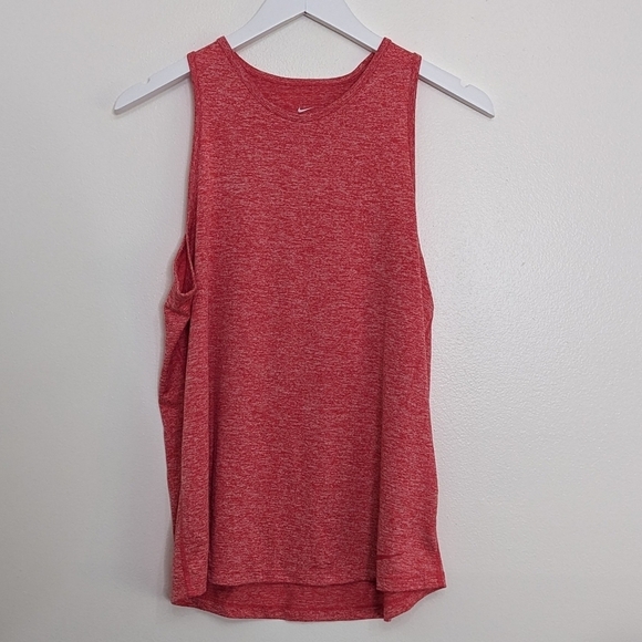 Nike Women's Red Heathered Sleeveless Tank Top - Picture 4 of 9